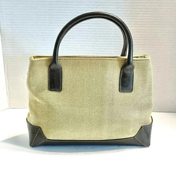 Stone Mountain Woven Straw Brown Leather Trim Handbag Small Purse Hand-held - Picture 2 of 15